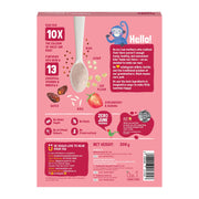 Slurrp Farm Cereal, Ragi, Rice and Strawberry with Milk, Instant Healthy Food, NO Added Sugar, Mildly Sweetened with Date Powder