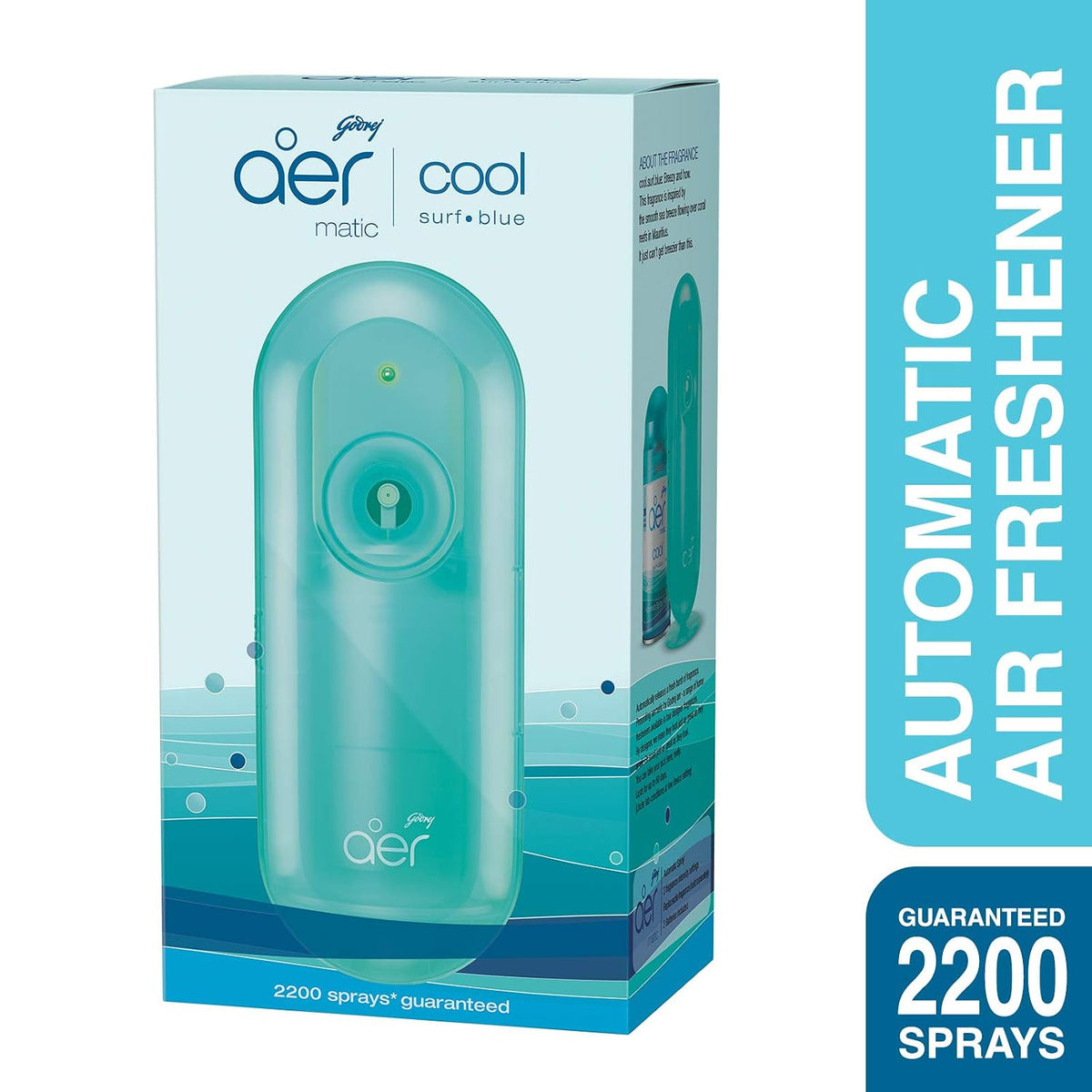 Godrej aer Matic Spray , Automatic Air Freshener Kit With Flexi Control - Cool Surf Blue (225 Ml) & Matic, Automatic Air Freshener Kit With Flexi Control - Petal Crush Pink (225 Ml) Combo