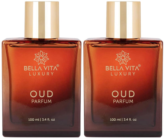 Bella Vita Luxury Unisex Oud Parfum Intense Liquid Perfume & With Carnation,Vanilla,Cedarwood|Woody,Oriental Long Lasting Fragrance Scent 100Ml (Pack Of 2)