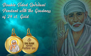 DIVINITI 24K Gold Plated Double-Sided Religious Pendant with Premium Gift Box, Spiritual Locket for Men & Women, Devotional Jewellery for Gifting & Everyday Wear | Sai Baba & Om