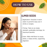 Brijbooti Ajmod 200 Gram - Ajmoda - Apium Graveolens - Celery Seeds | FSSAI, GMP, ISO Certified