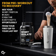 Carbamide Forte Stainless Steel Shaker for gym Bottle 800ml | Leakproof Protein Shaker Bottle with Stainless Steel Mixing Ball | Odour & Stain Resistant Gym Shaker Bottle for Protein Shakes, Creatine, BCAA & Pre-Workout