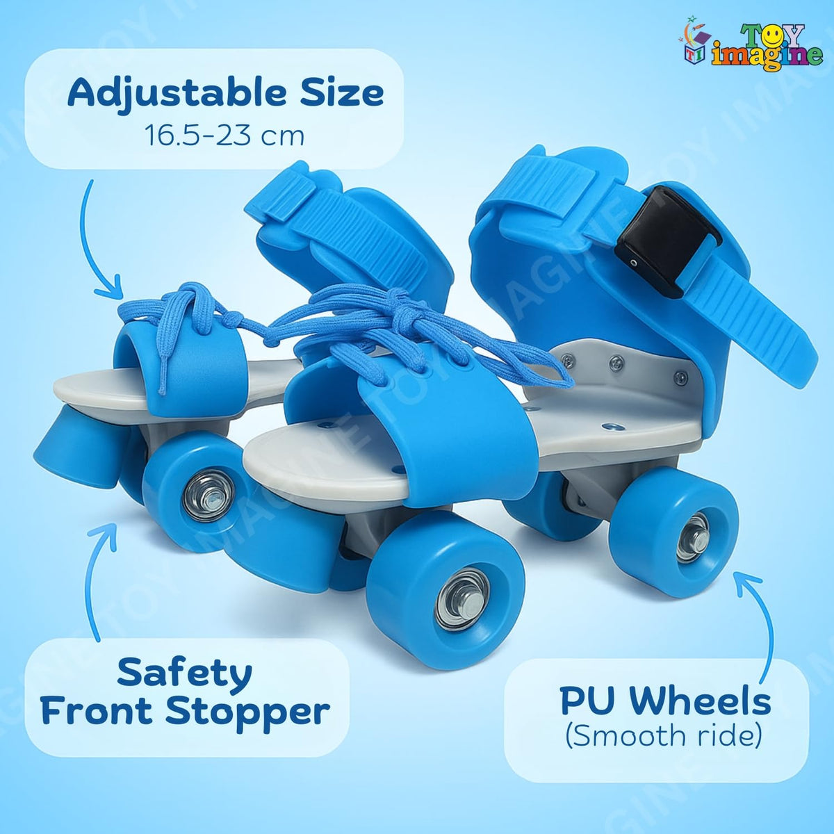 Toy Imagine Adjustable Inline Skates for Kids 4-12 Years
