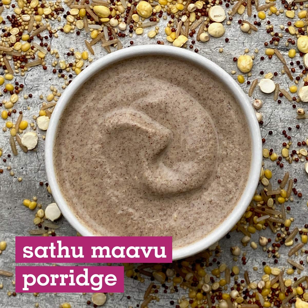 Slurrp Farm Baby Cereal, Ragi, Rice and Strawberry with Milk, Instant Healthy Wholesome Food, 200 g & Sathu Maavu, cereal for little ones | Healthy Wholesome Food, 200g