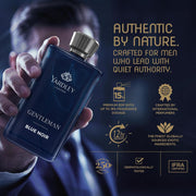 Yardley London Blue Noir | Eau De Parfum | Long Lasting International Perfume for Man | Citrus Marine Oakwood Fragrance | Upto 15% dosage | 100ml EDP| Ideal Gift for Man