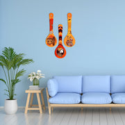 Artvibes Ancient Egyptian Tribal Art Decorative Wall Art MDF Wooden Wall Hanger for Living Room | Printed Wall Decoration | Graphic Artwork | Wall Poster | Scenery | Unique Gift (WH_5008N), Set of 3