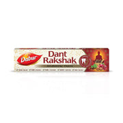 Dabur Dant Rakshak Ayurvedic Toothpaste - 175g | With Goodness Of 32 Ayurvedic Herbs | Prevents & Calms Gum Pain | Kills Germs | Complete Family Toothpaste | No Added Flourides & Parabens