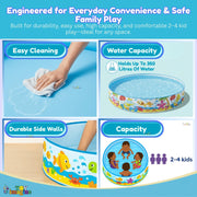 Toy Imagine 6 ft Kids Non Air Swimming Pool – Large Outdoor Snapset Pool for Kids | Foldable Portable Garden Water Pool | No Air Pump Required | Summer Pool for 1–10 Years
