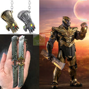 YaaNatural Yaa Catchy Avengers Thanos hand with all Infinity Stone Gauntlet and Double-Bladed Sword KeyChain Key ring best Gift for (Thanos Lovers) Keychains