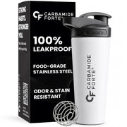 Carbamide Forte Stainless Steel Shaker for gym Bottle 800ml | Leakproof Protein Shaker Bottle with Stainless Steel Mixing Ball | Odour & Stain Resistant Gym Shaker Bottle for Protein Shakes, Creatine, BCAA & Pre-Workout