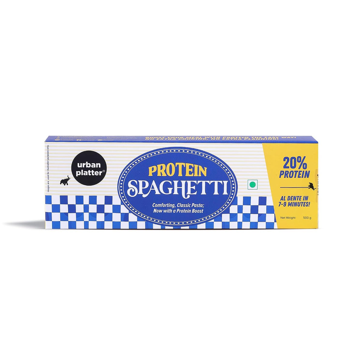 Urban Platter Protein Spaghetti, 500g (Zero Maida, Durum Wheat & Barley Flour Pasta, Plant Protein, High Fiber)