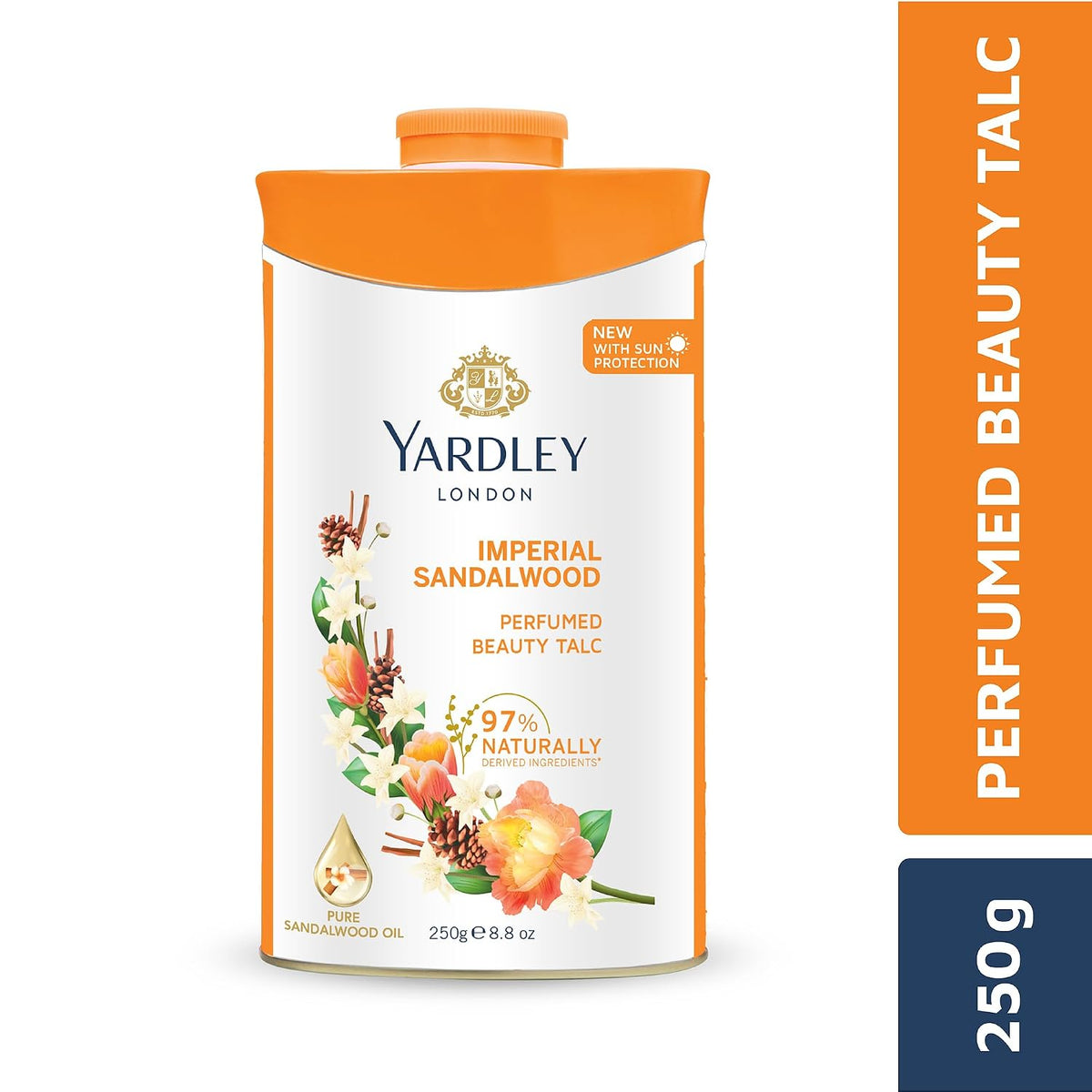 Yardley London Imperial Sandalwood Perfumed Beauty Talc, For Fragrant Glow |250g