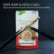 IndianJadiBooti Safed Musli Root (100g) | Whole & Raw Chlorophytum Borivilianum | Ayurvedic Herb for Strength, Stamina & Vitality Support | Natural White Musli | Sun-Dried & Non-GMO | Premium Grade