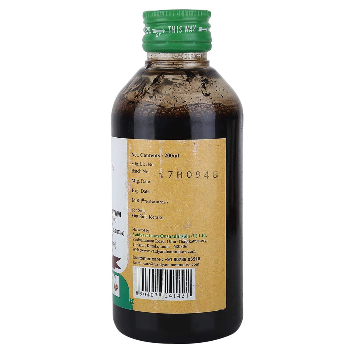Vaidyaratnam Patoladi Kashayam 200 ml (Pack of 2)| Ayurvedic Products | Ayurveda Products | Vaidyaratnam Products
