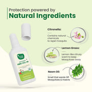 Mother Sparsh Natural Mosquito Repellent Fabric Roll-on for Babies, 3-Way Protection from Mosquitoes, Fleas and Ants (12ml, Pack of 2)