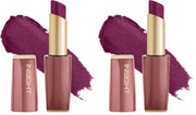 INSIGHT Pure Matte Lipstick - Power Move| High Pigment, Long Lasting Smooth Matte Finish | Enriched with Vitamin E & Coconut Oil - 3.3 g (Pack of 2)