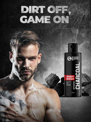Beardo Activated Charcoal Anti-Pollution Body Wash, 100ml | Deep Pore Cleaning | Removes Dirt & Impurities | For Body & Face | Reduces Acne | Oil Control | For Men