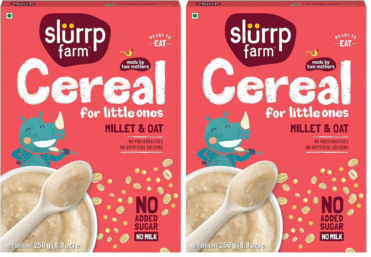 Slurrp Farm Porridge, Millet And Oats Powder | Instant Healthy Wholesome Food, No Added Sugar No Salt