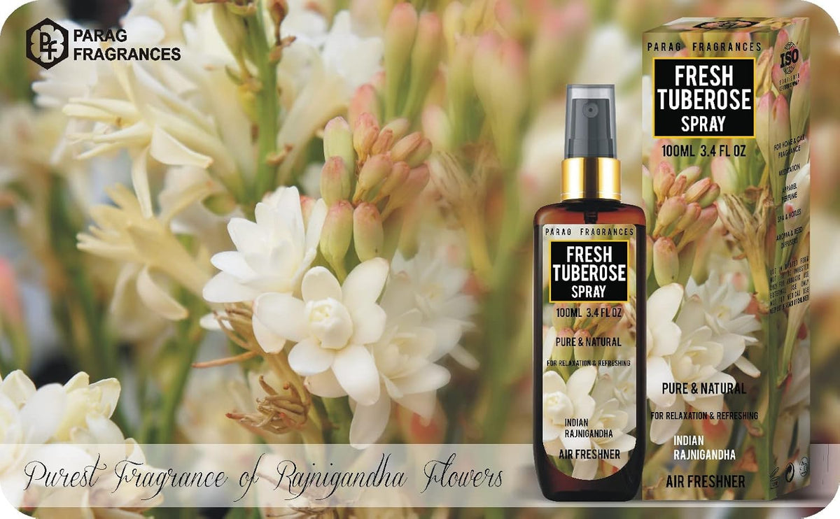 Parag fragrances Natural Room Perfume Spray/Air Freshener (Long Lasting And Made With Natural Essential Oils) 100Ml (Jasmine)
