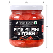 Urban Platter Pink Sushi Ginger, 190g, Drained Weight 110g [Gari, Japanese Style Pickled Ginger, Sushi Ingredient, Thinly Sliced, Perfectly Aromatic]