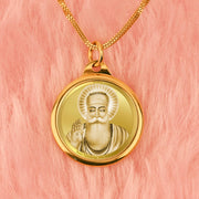 DIVINITI 24K Gold Plated Double-Sided Religious Pendant with Premium Gift Box, Spiritual Locket for Men & Women, Devotional Jewellery for Gifting & Everyday Wear | Guru Nanak & Golden Temple