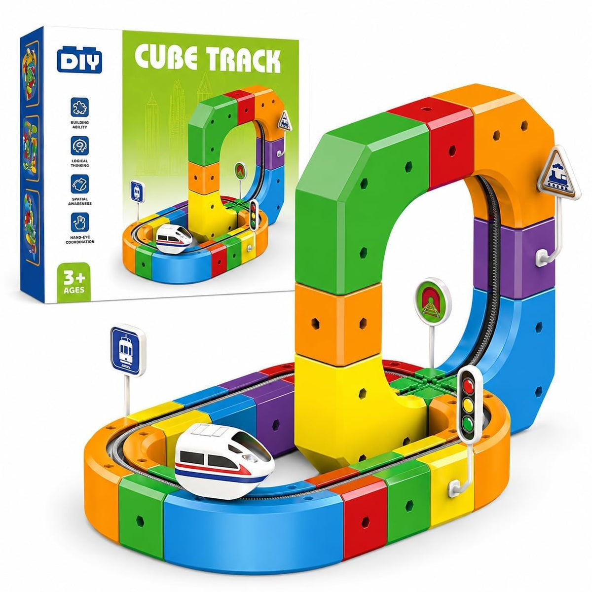 Toy Imagine Electric Train Track Set for Kids (51 Pcs)