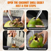 E-COSMOS® Stainless Steel Coconut Opener Tool, Coconut Driller, Coconut Opener Machine, Coconut Opener Knife, Coconut Water Opener