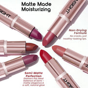 INSIGHT Hydra Fix Lipstick - Empress Red| Semi Matte Finish | One Swipe Intense Pigmentation | Long Lasting | Lightweight | Hydrating Non Drying Formula - 4.2g (Pack of 2)