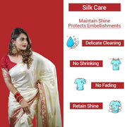 Astro Plus+ Silk & Chiffon Care Wash Liquid Pouch Anti-Color Fading & Bleeding Expert Care For Silk Ware and Chiffon Care Protect Your Clothes From Color Runs (6 Pouch)