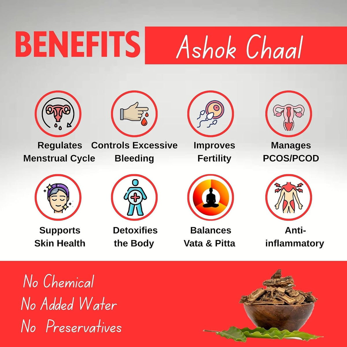 BrijBooti Ashok Chaal 200 Gr - Ashoka Bark - Saraca Ashoka Bark - Ashok Tree