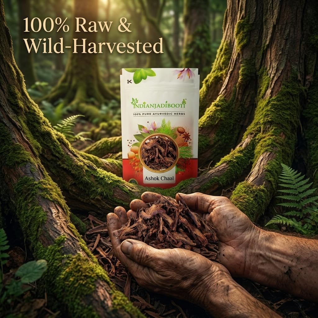 IndianJadiBooti IIndianJadiBooti Pure Ashok Chaal (Ashoka Bark) | Saraca Indica | Traditional Ayurvedic Botanical for Holistic Female Wellness & Systemic Harmony