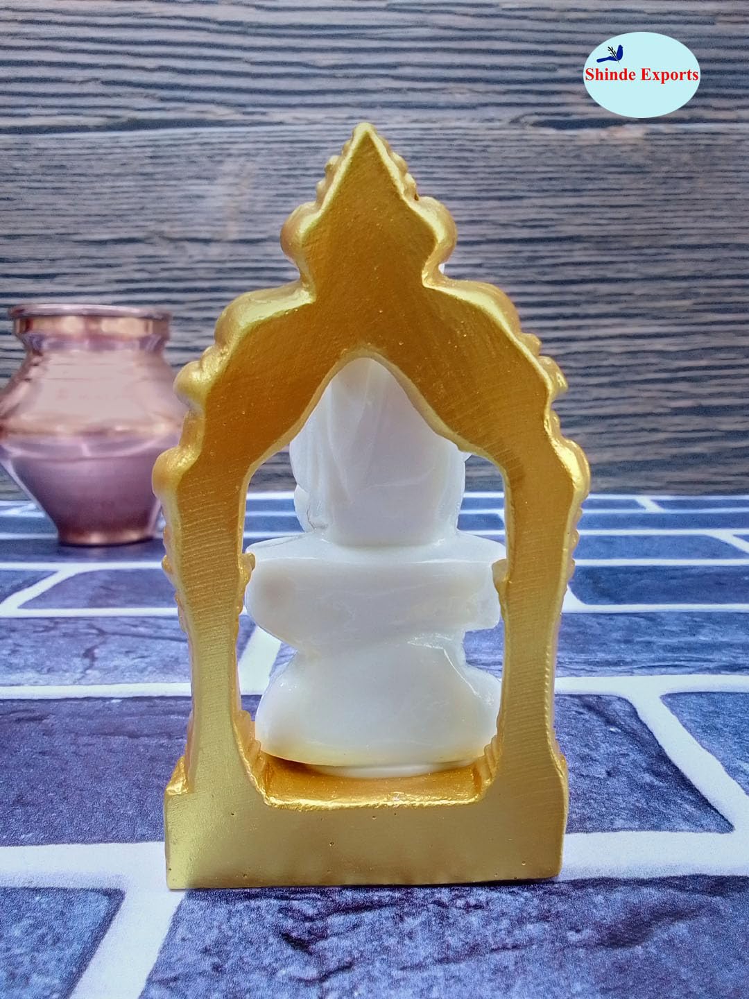 SHINDE EXPORTS Big Size White shirdi saibaba Marble Idol for Pooja Room Statue murti Home Murty (11.5 cm)