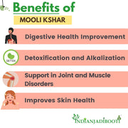 IndianJadiBooti Mooli Kshar (Radish Alkali) - Natural Mulaka Kshara - Plant-Based Mineral Extract for Digestive & Urinary Wellness - 250g Pack