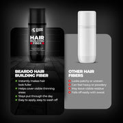 Beardo Hair Building Fiber for Men (12g) | Instant Hair Thickening & Bald Spot Coverage | Natural Salts & Iron Oxides | Sweat, Wind & Rain Resistant | Hyper-realistic hair-like texture | Black