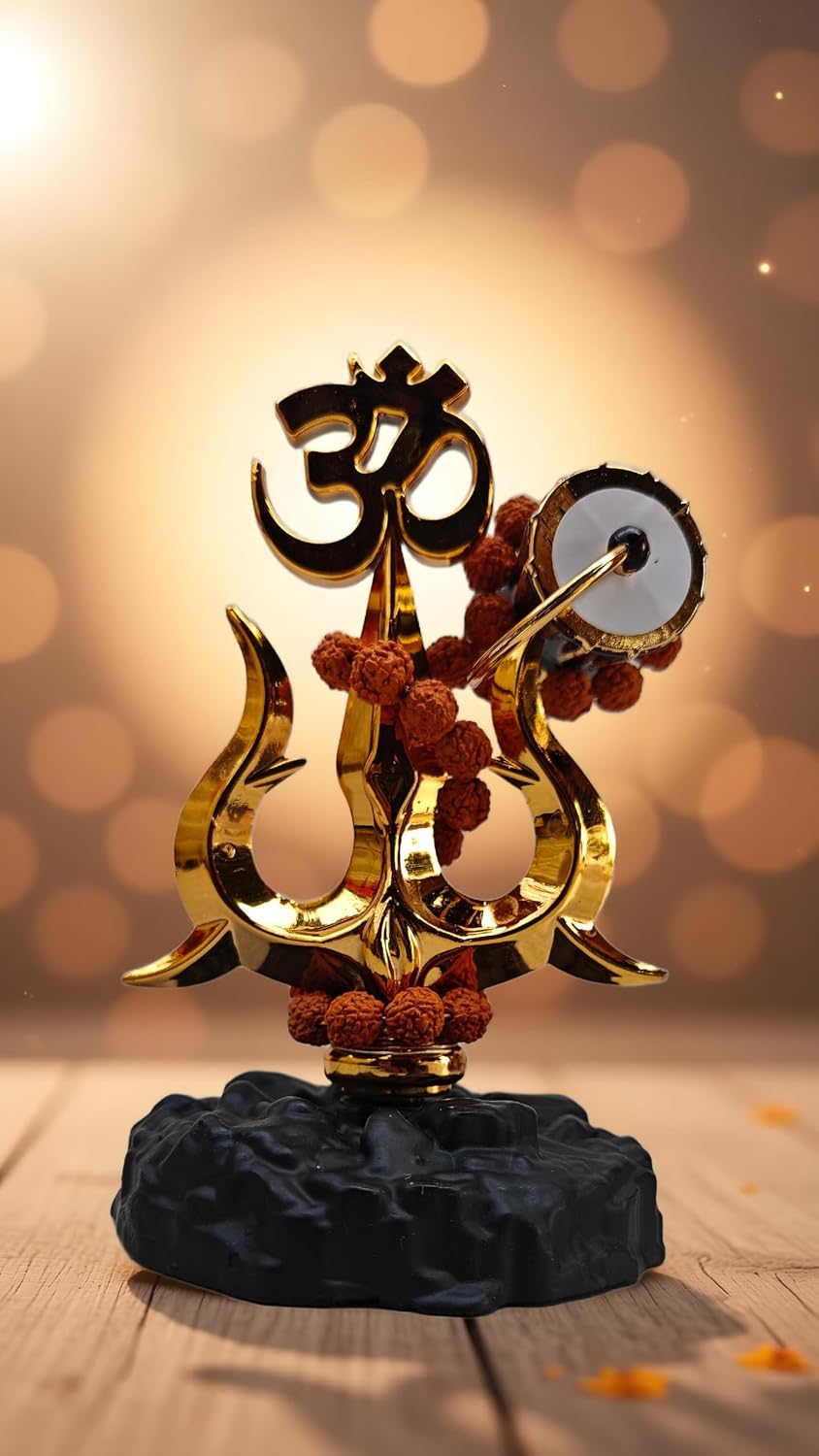 SHINDE EXPORTS Religious Plastic car Dashboard Idols Accessories Stand venkateshwara Shiva tirupati Balaji, Ganesha for Decoration Items Symbol (trishul & damru)