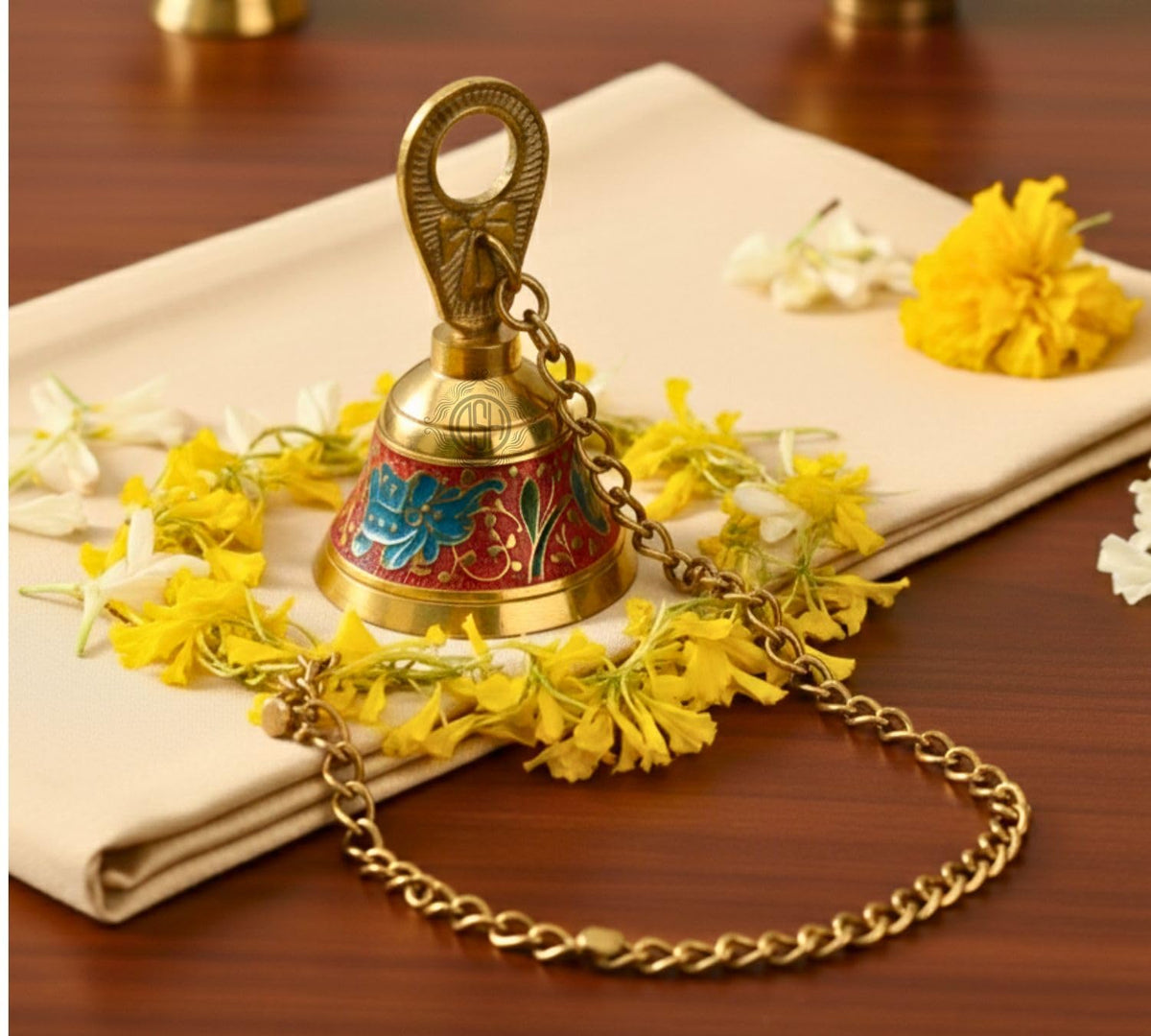 DSH Pure Brass Hanging Bell for Decorative Pooja Room,Temple & Door Bell Brass Mandir Bell