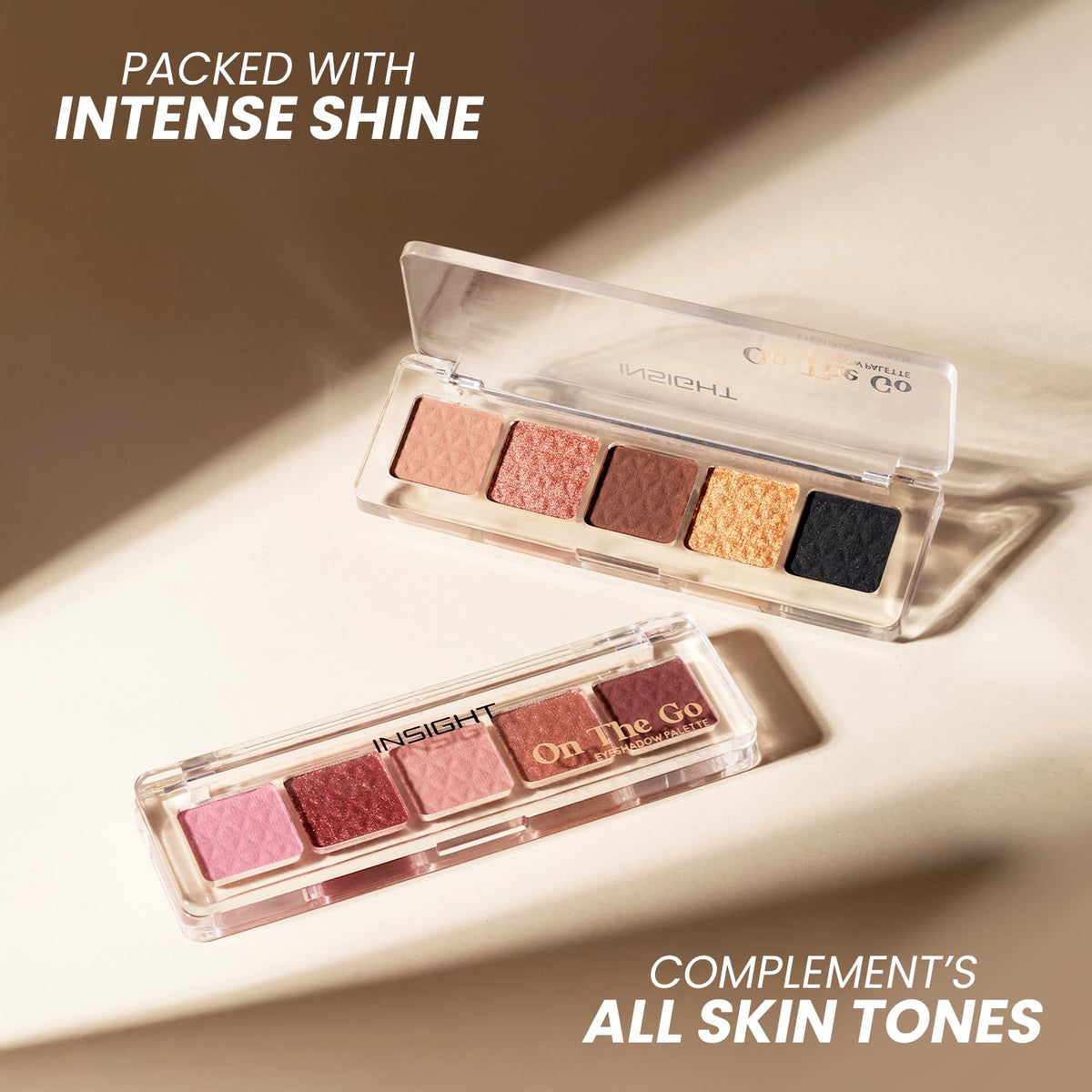 INSIGHT On The Go Eyeshadow Palette - Rosaline | Highly Pigmented | Silky Smooth | Crease-Free Blending | Shimmer & Matte Shades | Travel-Friendly (10g)