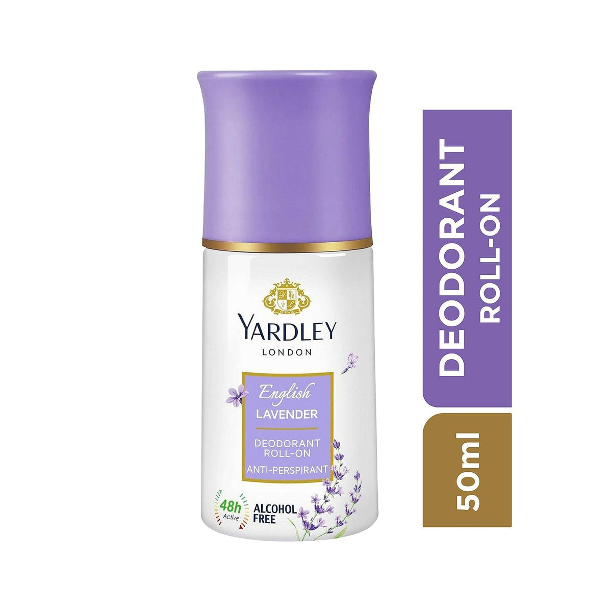 Yardley London English Lavender Anti Perspirant Deodorant Roll On for Women, 50ml