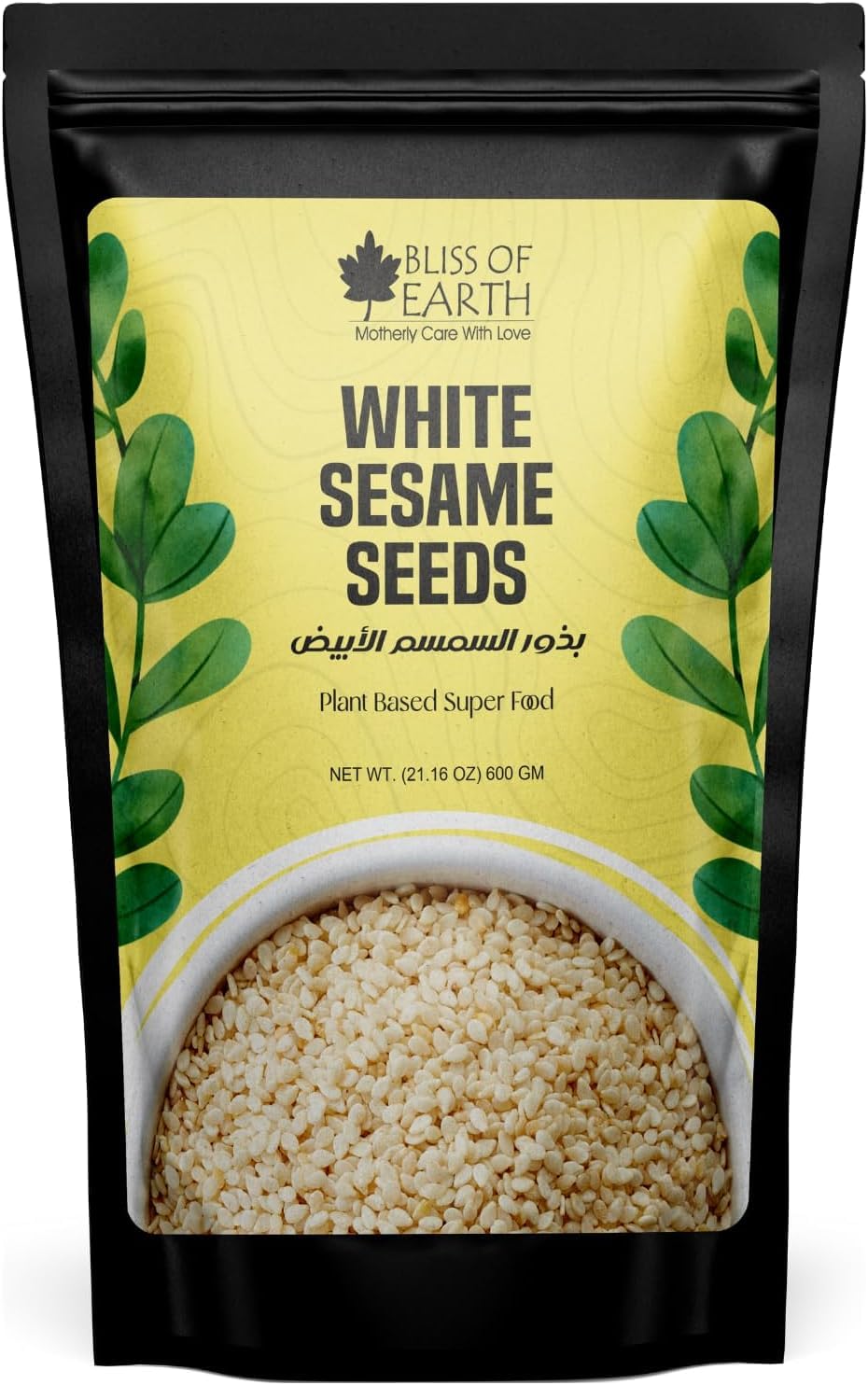 Bliss of Earth Organic Sesame Seeds 600 gm White For Eating, Raw Til Seeds