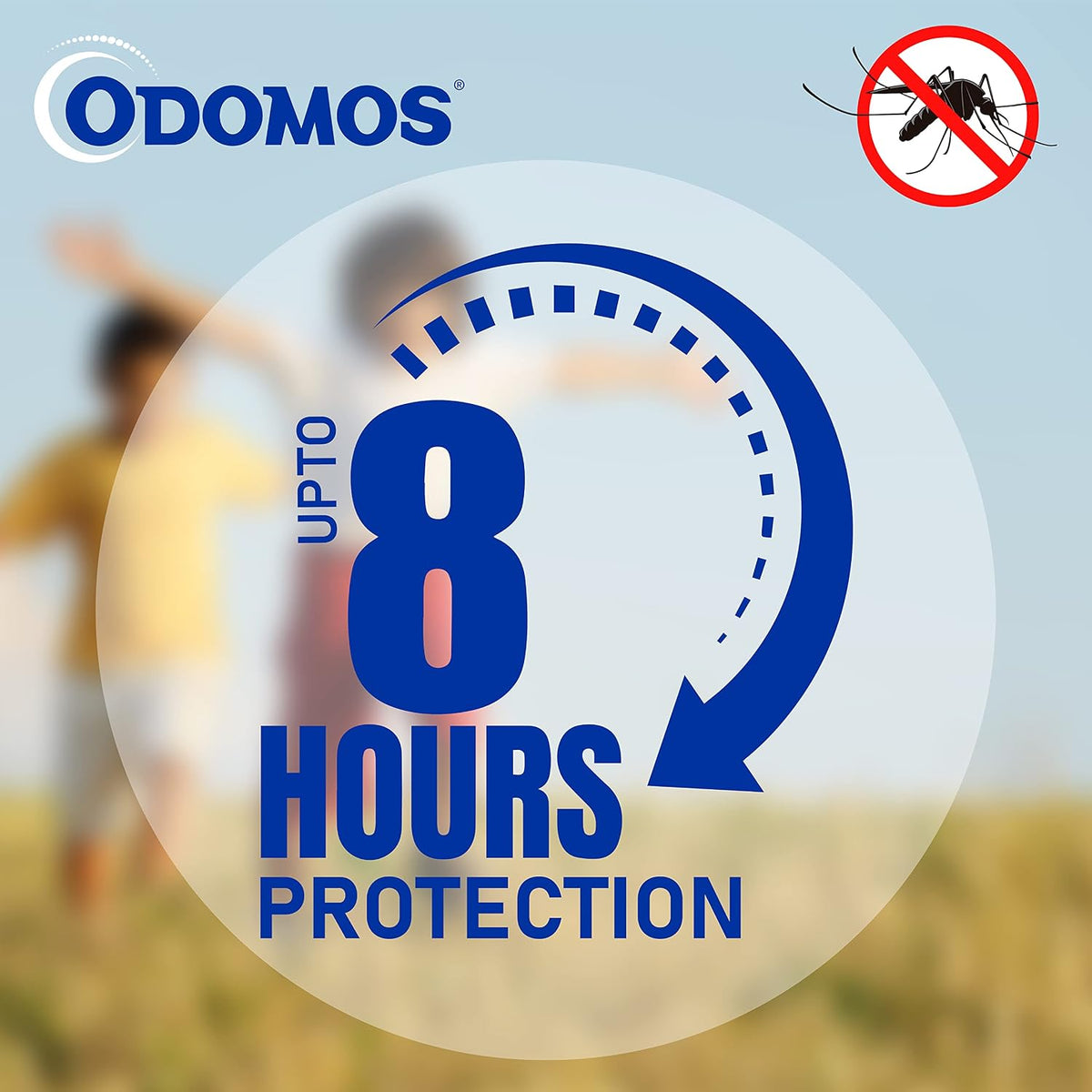 Dabur Odomos Mosquito Repellent Fabric Roll-On – 8 ml | DEET-Free | Herbal Protection for Kids & Adults | Up to 8 Hours Shield from Mosquitoes