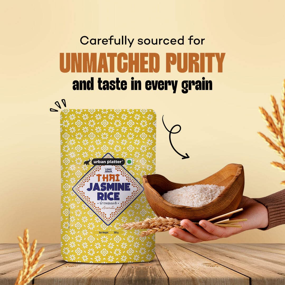 Urban Platter Thai Jasmine Rice, 1kg (Aromatic Long-Grain Rice | Soft & Fluffy Texture | Asian Pantry Staple)