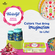 Fevicryl Acrylic Colours Sunflower Kit and Pastel Acrylic Colours Kit Combo | Ideal For Wood, Glass, Canvas, Metal, Plastic| Ideal for Gifting Students, Artists