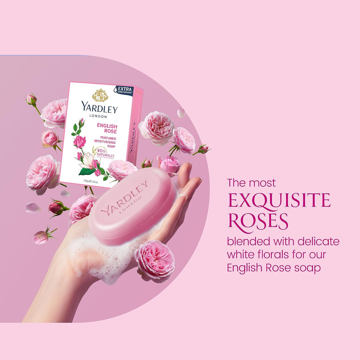 Yardley London English Rose Luxury Soap, 100 G, Pack of 3
