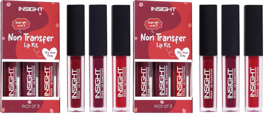 INSIGHT Non Transfer Liquid Lipstick Kit - Reds (Pack of 6) | Waterproof | Matte Finish | Transfer & Smudge Proof | Lightweight | 12 Hr Wear| Highly Pigmented 12 g