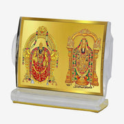 DIVINITI 24K Gold Plated Religious Car Dashboard Frame | Premium God Idol Frame for Car, Home Mandir & Office Table | Spiritual Gift, Decorative Showpiece | Padmavathi Balaji