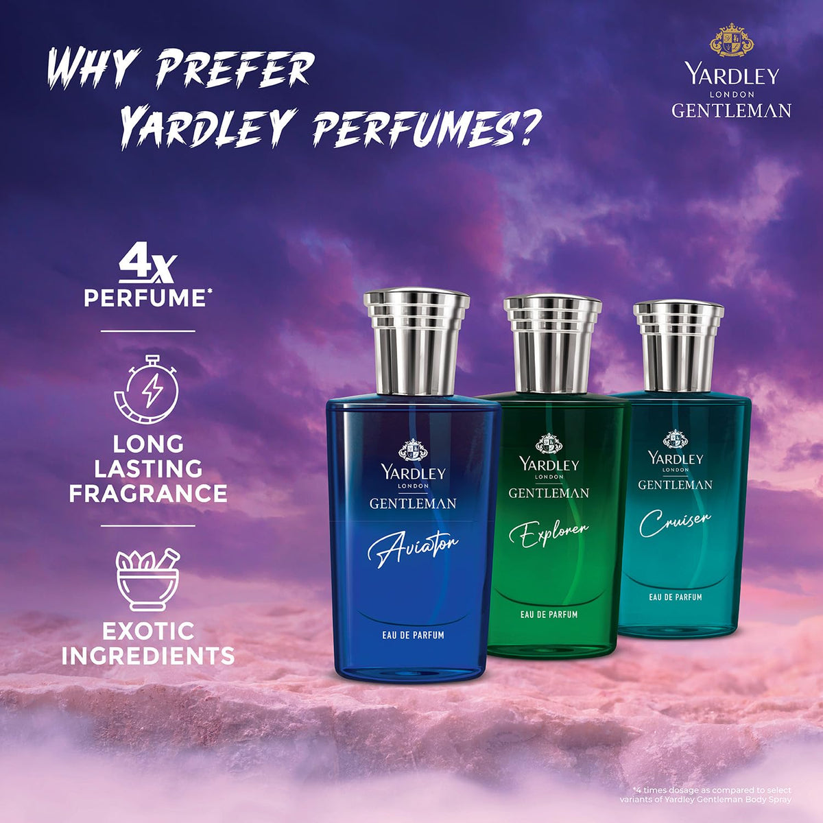 Yardley London Liquid Eau De Parfum Gift Set for Men,30 ml (Pack of 3)