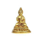 Aalayam Selveer Buddha Statue Brass | Buddha Idol Brass | Brass Buddha Statue | Brass Buddha Idol | Buddha Idol Small | Brass Buddha Small 9 CM Height, Gold Colour 1 No