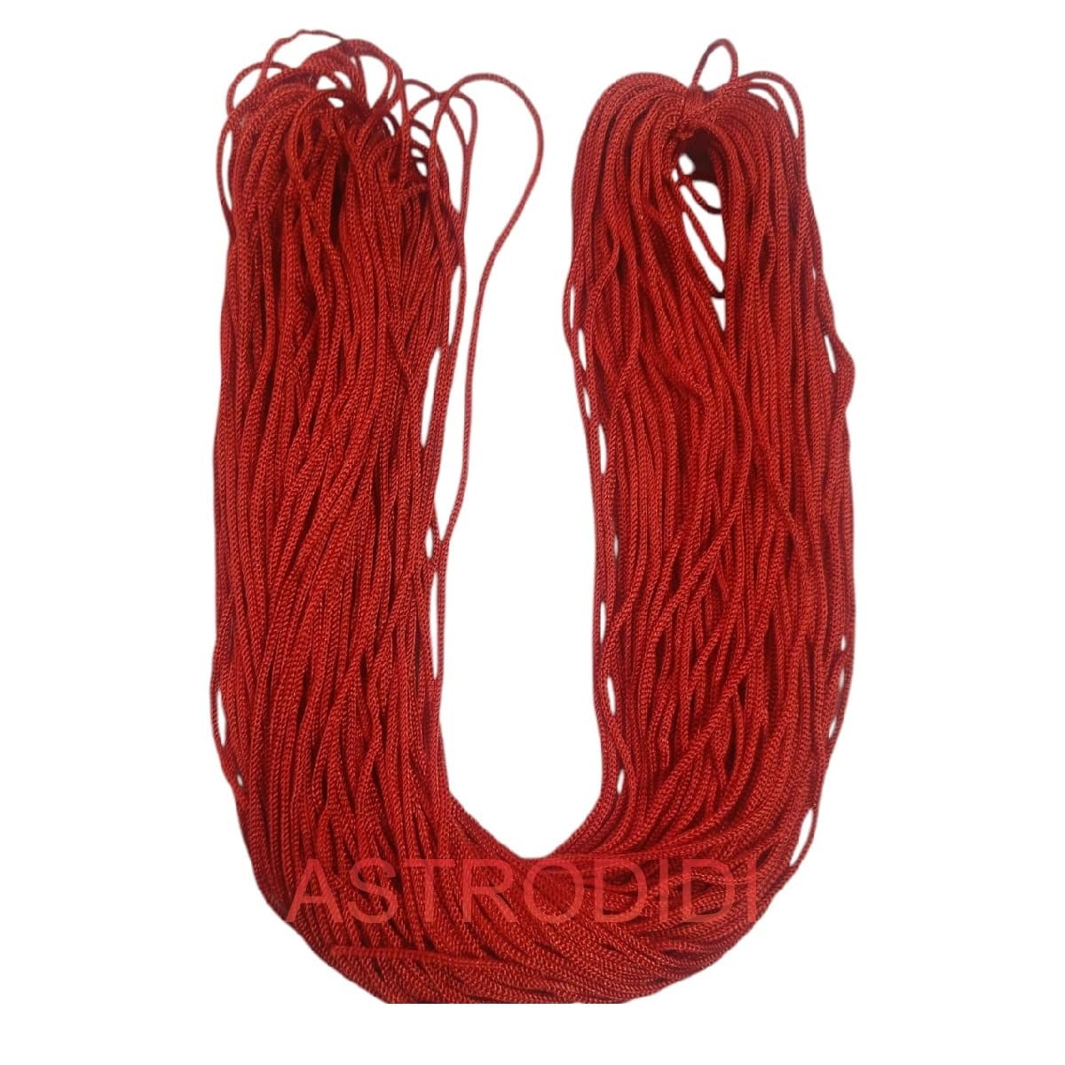 ASTRODIDI Religious Red Sacred Thread Laal Silk Dhaga Raksha Sutra | Lal Color ka Dhaga Perfect For Puja and Religious Purpose and Bracelet Jewelery Making, Arts And Crafts Etc (Lengh Approx 30 Meter)