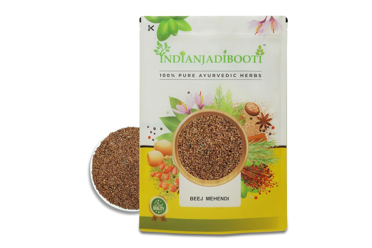 IndianJadiBooti Pure Mehendi Beej (Lawsonia Inermis) | Botanical for Systemic Harmony, Cooling Pitta Balance & DIY Compounding (2 Packs of 900 Grams)