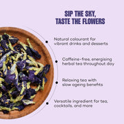 Urban Platter Butterfly Pea Flower Tea, 40g (Rich in Antioxidants, Caffeine Free Herbal Tea, Aparajita/Shankhpushpi Flower Tea, Natural Blue Colour Tea for Drinks, Cocktails & Mocktails)